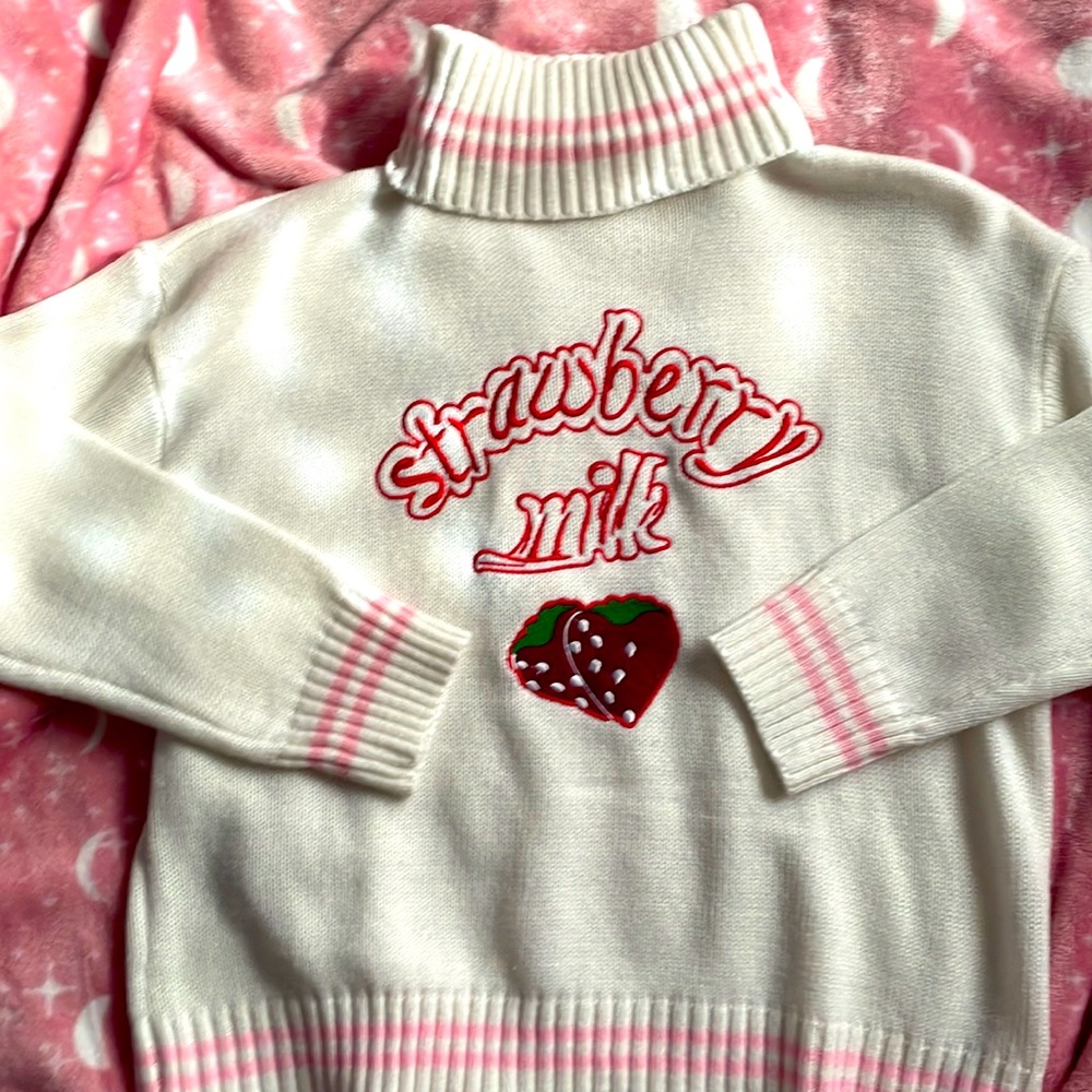 Kawaii Strawberry Milk sweater
